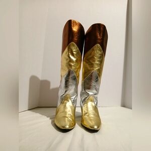 UNIQUE BOOTS MULTICOLORED METALLIC.
